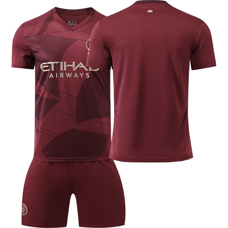 2425 Manchester City Jersey No. 9 Harland 17 De Braunet 10 Gralish Second Away Football Set