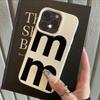 Black Letter "M" Print Phone Case For iPhone 17 Air 16 15 14 13 12 11 Pro Max X XR XS Max 17 Plus 17 Pro Soft  Cover Carcasa