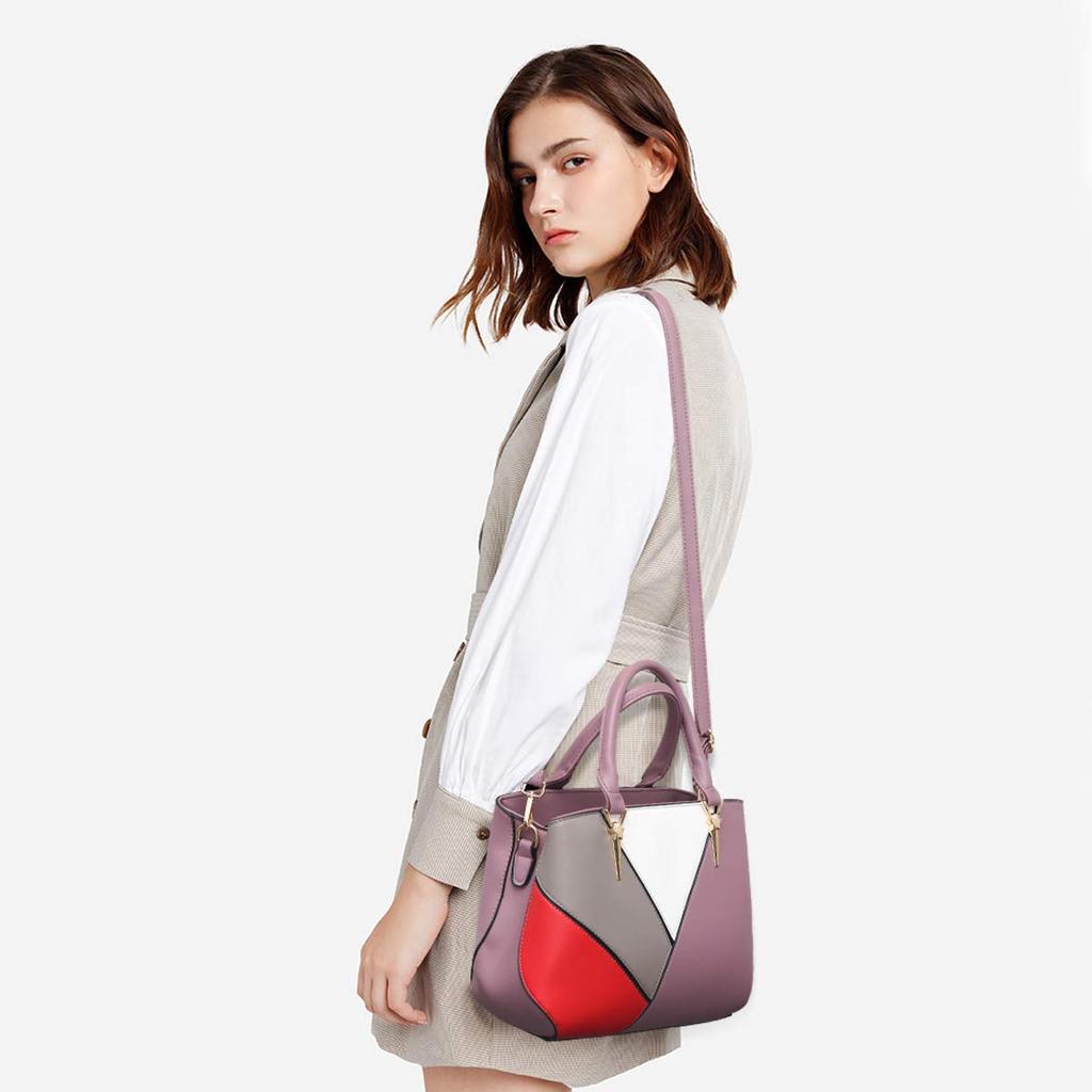 NICOLE DORIS Refreshing Handbag in Contrast Popular Tote Elegant Shoulder Commuter Shopping Crossbody PU & Women's Colors. Bag, Bag, Handbag, Bag,