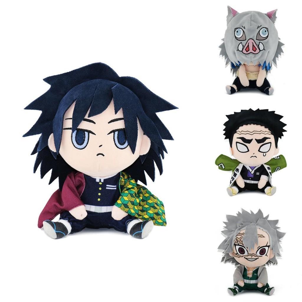 17*20cm Demon Slayer Plush Toys Zenitsu Giyuu Tanjiro Nezuko Inosuke Xmas Gifts