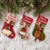 2025-2026 Cartoon Christmas 3D Socks Cute Riding Deer Snowman Indoor Fireplace Room Holiday Gift Bag Decoration Hanging Piece