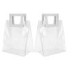 2pcs Bags Transparent Gift Bag Sturdy Bottom Handbag for Birthday Christmas Gift Packaging (S)