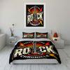 Fresh Rock Chronicle Design Bedding Duvet Cover Set Duvet Cover Pillowcases  (1*Duvet Cover 2*Pillowcases, Without Duvet Insert)