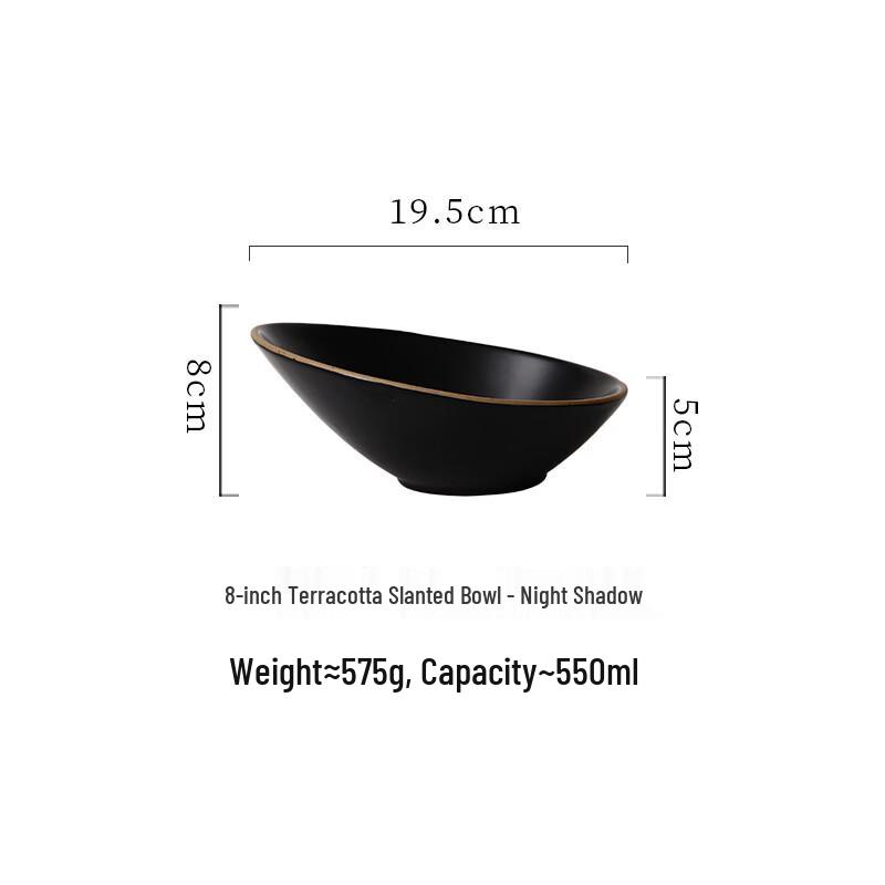 DeO Sternenlicht Keramik Schräge Salatschüssel