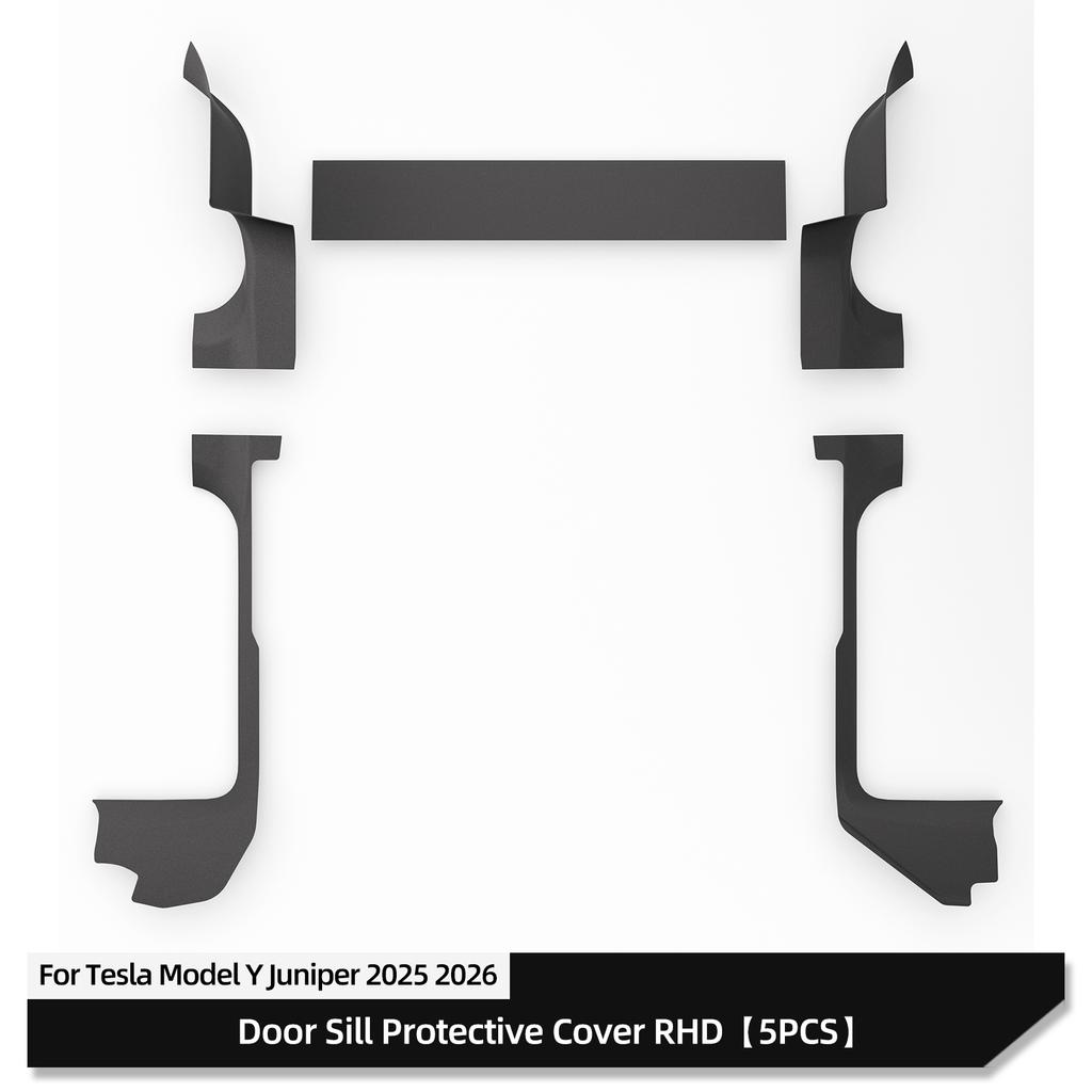 RHD for Tesla Model Y Launch 2025 Juniper Central Control Side Anti-kick Pad TPE Door Sill Strip Guard Protection Cover