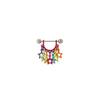 New 1pcs Colorful Geometric Hollow Star Tassel Earrings Trendy Sweet Personalized Hip Hop Earbone Nail Accessories Wholesale