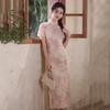 Pink national style new Chinese Suzhou long cheongsam improved young 1011 new women's high-end sense can be worn daily