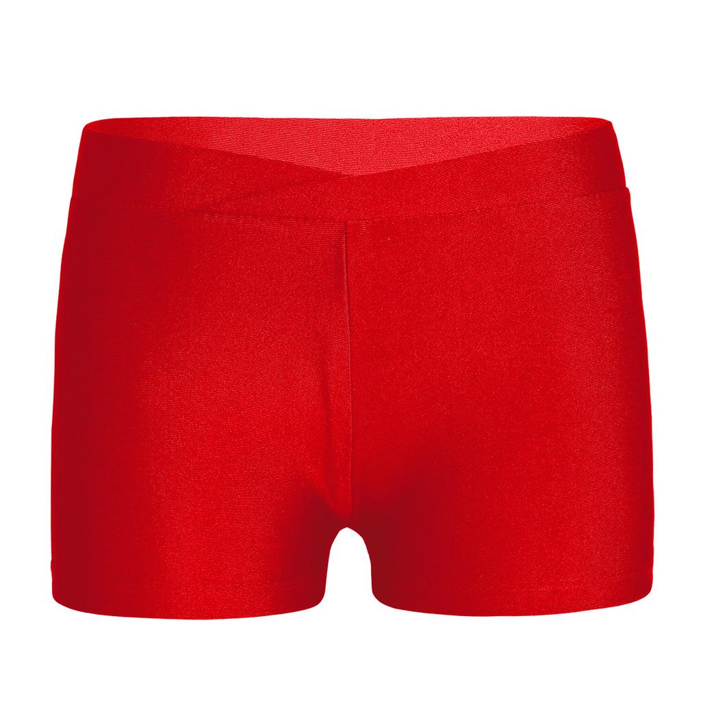 Kids Girls Stretchy Sports Shorts Leggings Boy-cut Slim Fit Gymnastics Ballet Dance Booty Shorts Workout Fitness Tumbling Bottom
