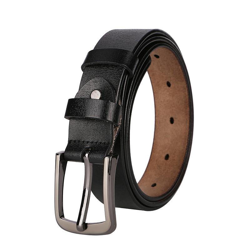 Leather Belt For Men And Women With Alloy Pin Buckle For Office And Casual Outfits