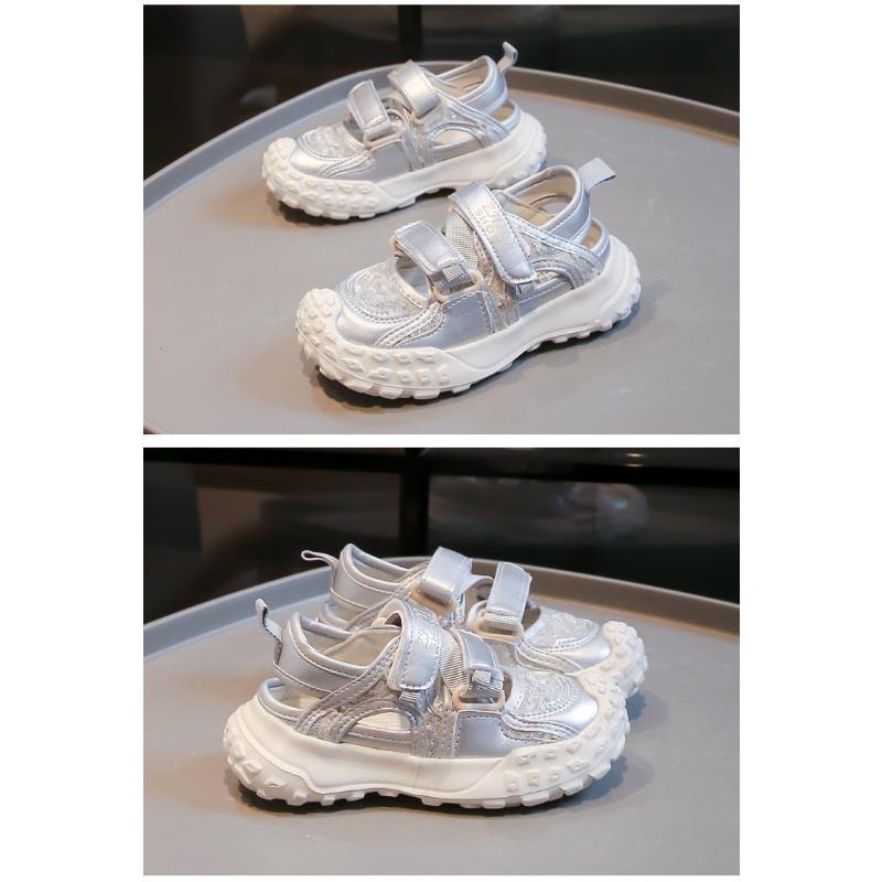 Girls' Sandals New Spring Summer Collection Children's Sports Sandals for Toddler Girls Mesh Shoes Fashionable Mid-Calf Shoes with Closed Toe