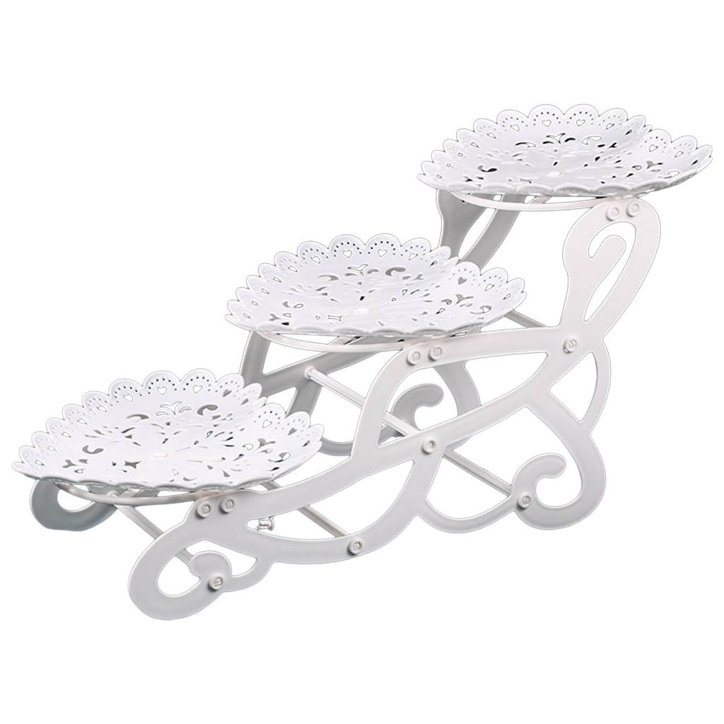 European Dessert Table Fruit Tray 3 Layer Cake Stand Rack Wedding Party Candy Display Plastic Serving Holder for Banquet
