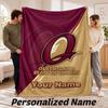 Queensland Maroons Personalized Flannel Blanket Custom Name Text Soft Throw Blanket Home Decor