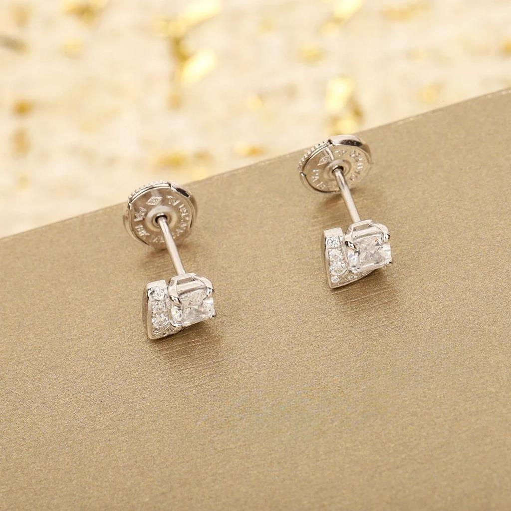 Musla Designer Vintage Earrings for Women Luxury Jewelry Fashion Diamonds Eardrop Pure 925 Sliver Lady Party Stud Earrings