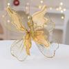 Yousheng Christmas Tree Decoration Festive Butterfly Pendant Realistic Glittered Branch Decor for Xmas Home Party Display