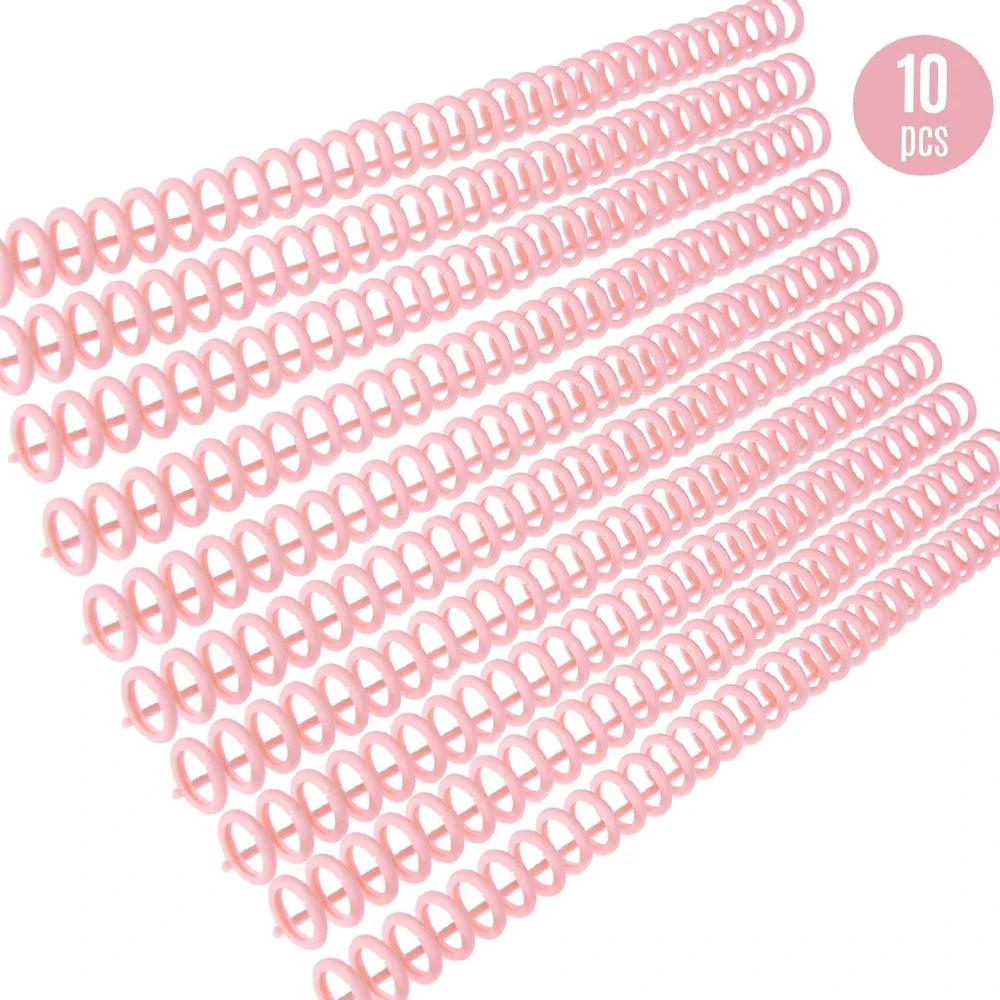 10pcs Plastic 30-Hole Loose Leaf Binders Ring Binding Spines Combs 85 Sheets Capacity for DIY Paper Notebook Album