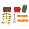 6 Pieces Mini Simulated Remote Control Car Ornaments Lifelike Oil Barrel Supplies Rack Durable Use