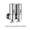 2 Pieces Liquid Soap Dispensers Bathroom Dispenser Set Double-sided Dispensing Manual Press Bath