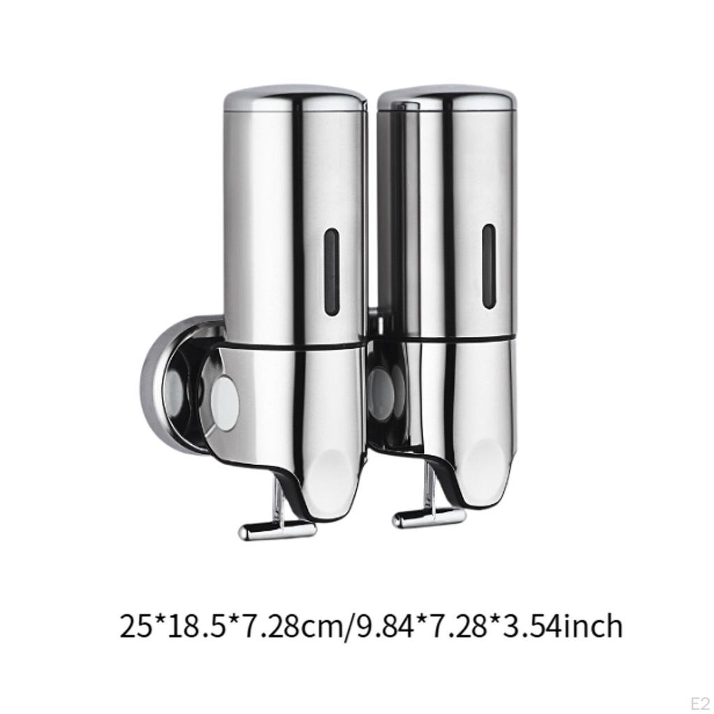 2 Pieces Liquid Soap Dispensers Bathroom Dispenser Set Double-sided Dispensing Manual Press Bath