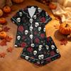 Women's Halloween Printed 2 Piece Pajama Set for Casual and Comfortable Sleepwear