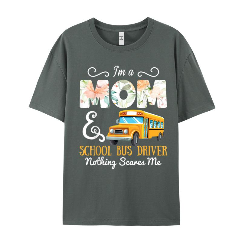 Funny School Bus Driver Gift Tshirts Short Sleeve Classic Unisexs Summer Tops Tees Family Tee Shirt O Neck 100 Cotton Fabric
