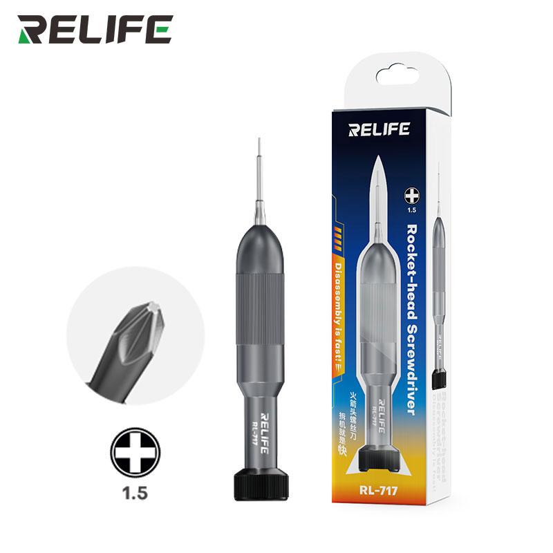 

RELIFE RL-717 Rocket Head Screwdriver for Mobile Phone Repair High Precise Repair Bolt Driver Dismantling Screwdriver Set Tool