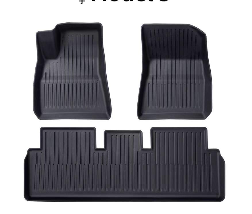 Tesla Model Y/3 Waterproof, Dirt-Resistant TPE Floor Mats - Easy to Clean, New Version
