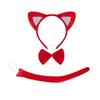 Foxes Tail Costume with Foxes Ear Headband Skirt and Bowtie Halloween Cats Foxes Costume for Kid Adult Halloween Cosplay