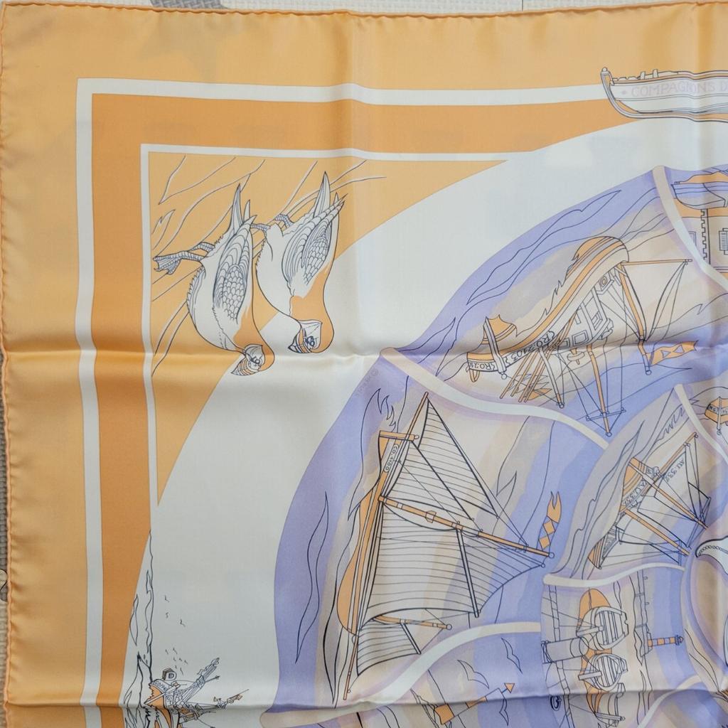 [USED]Hermes Carre 90 Large Scarf Friends of the Sea -