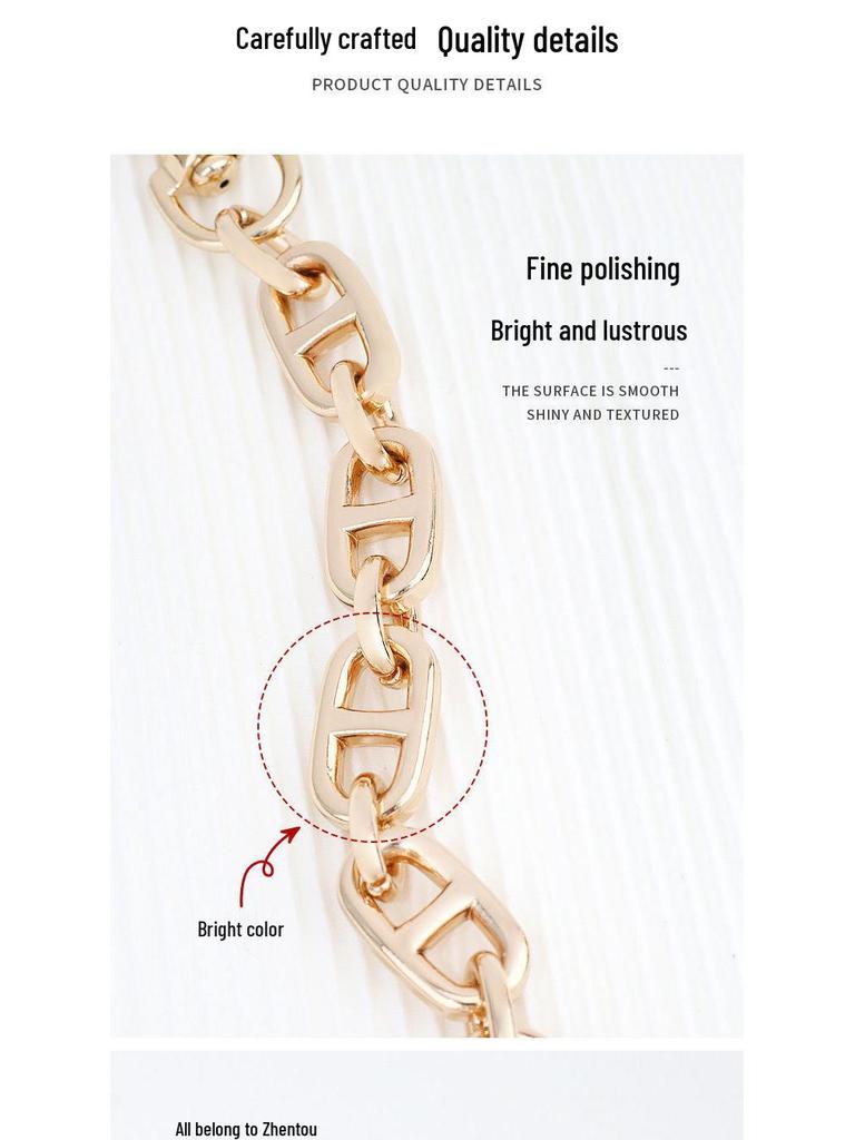 Antique Gold Chain for Thickened Crossbody or Shoulder Strap Replacement