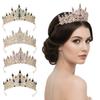 Sparkling Baroque Crystal Crown Gorgeous Dazzling Luxury Crystal Tiara Vintage Shiny Bridal Wedding Headwear Party Prom
