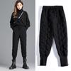 Fall and Winter Down Cotton Pants Female Outwear Big Yards High-waisted Padded Thickened Loose Slim Warm Pants Thickened Warm