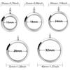 1Pc Stainless Steel Openable Glass Medaillon Coin Holder Collar Jewelry Round Reliquary Photo Floating Locket Pendant Necklaces