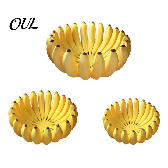 Contenant à Fruits Moderne Imprimé en 3D en Forme de Banane Plateau de Rangement, Support Bol Banane, pour Design Ludique Cuisine, Table à Manger & Entrée, Maison