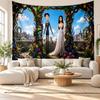 Corpse Bride Emily Victor Wall Tapestry Home Decor Hanging Cloth Art Background Tapestry for Bedroom