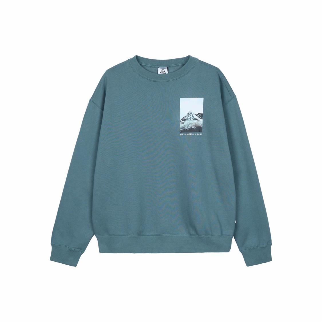 Nike logo printed sweatshirt, unisex, green XS