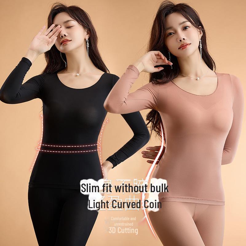 High-Elasticity Moisturizing Tummy-Control Ultra-Thin Warm Autumn/Winter Women's Underwear Top