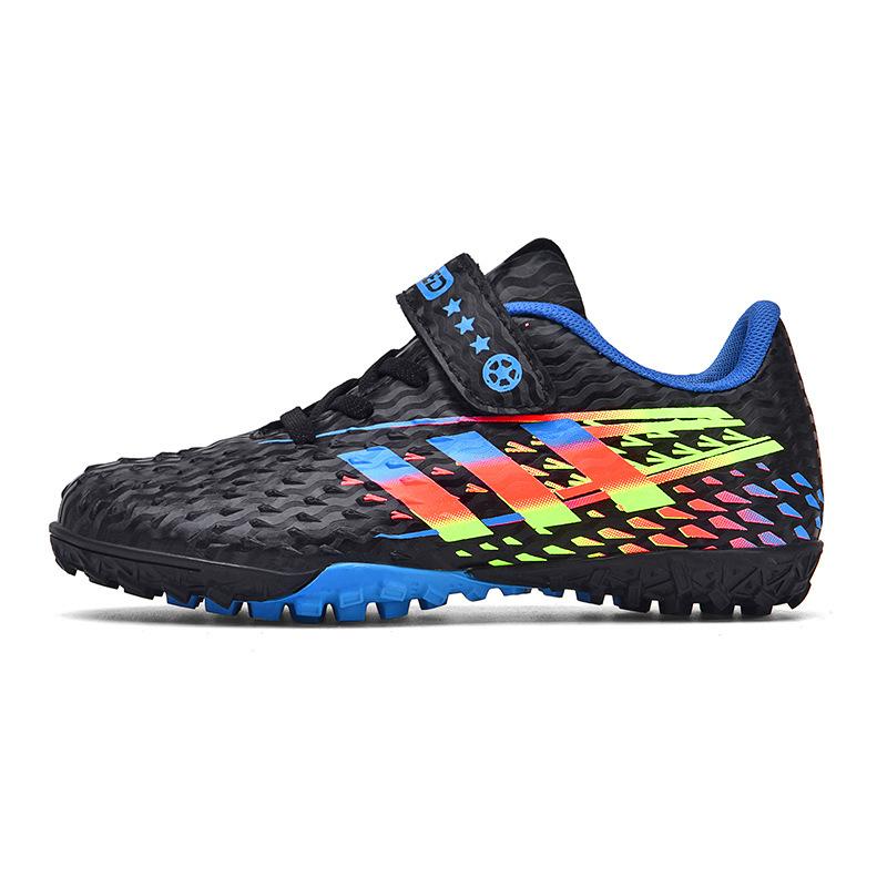 

Children S Football Shoes Tf Broken Nails Boys Shoes Girls Shoes Velcro Leather Feet Primary School Students Game Training Shoes 30
