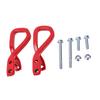 2 Pcs Front Tow Hook 84280203 Red Heavy Duty Steel Front Lower Bumper Trailer Ring with Bolts and Nuts