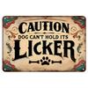 Tin Sign Caution Dog Cant Hold Its Liquor Vintage Metal Wall Decor Funny Pub Bar Garage Poster Retro Plaque   Wall Art for Home