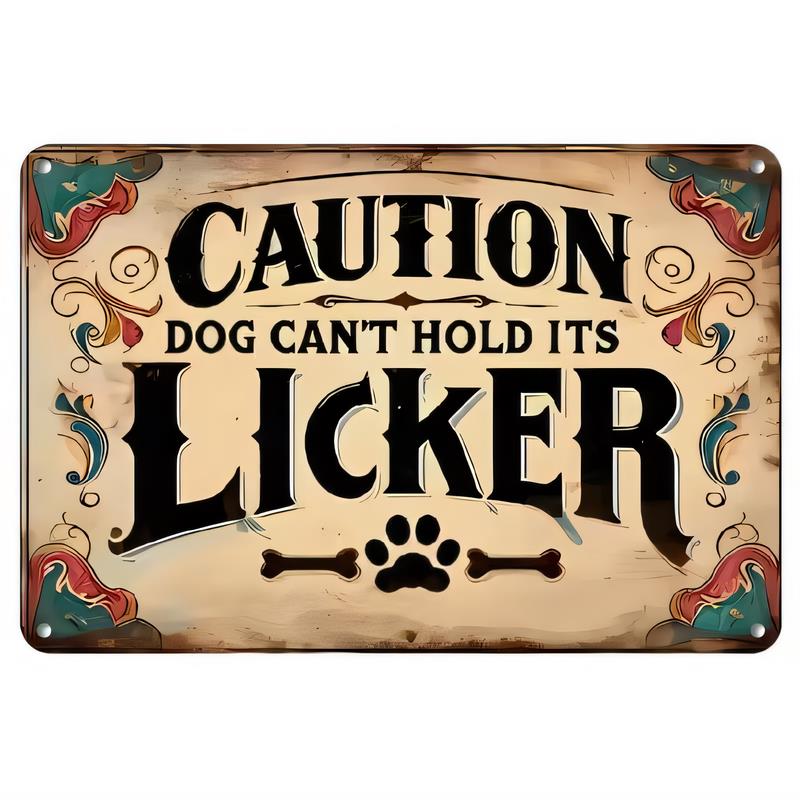 Tin Sign Caution Dog Cant Hold Its Liquor Vintage Metal Wall Decor Funny Pub Bar Garage Poster Retro Plaque   Wall Art for Home