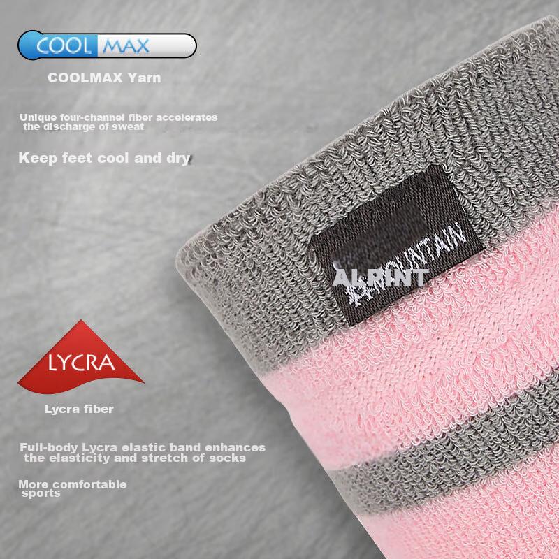 Alpenmont Outdoor Hiking Socks for Women, Professional Mountaineering Socks, CoolMax Socks, High-Top Quick-Drying Breathable Sports Socks