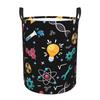 STEM Icons Pattern Science Engineering Dirty Laundry Baskets Foldable Large Waterproof Cloth Storage Basket For Home Children's