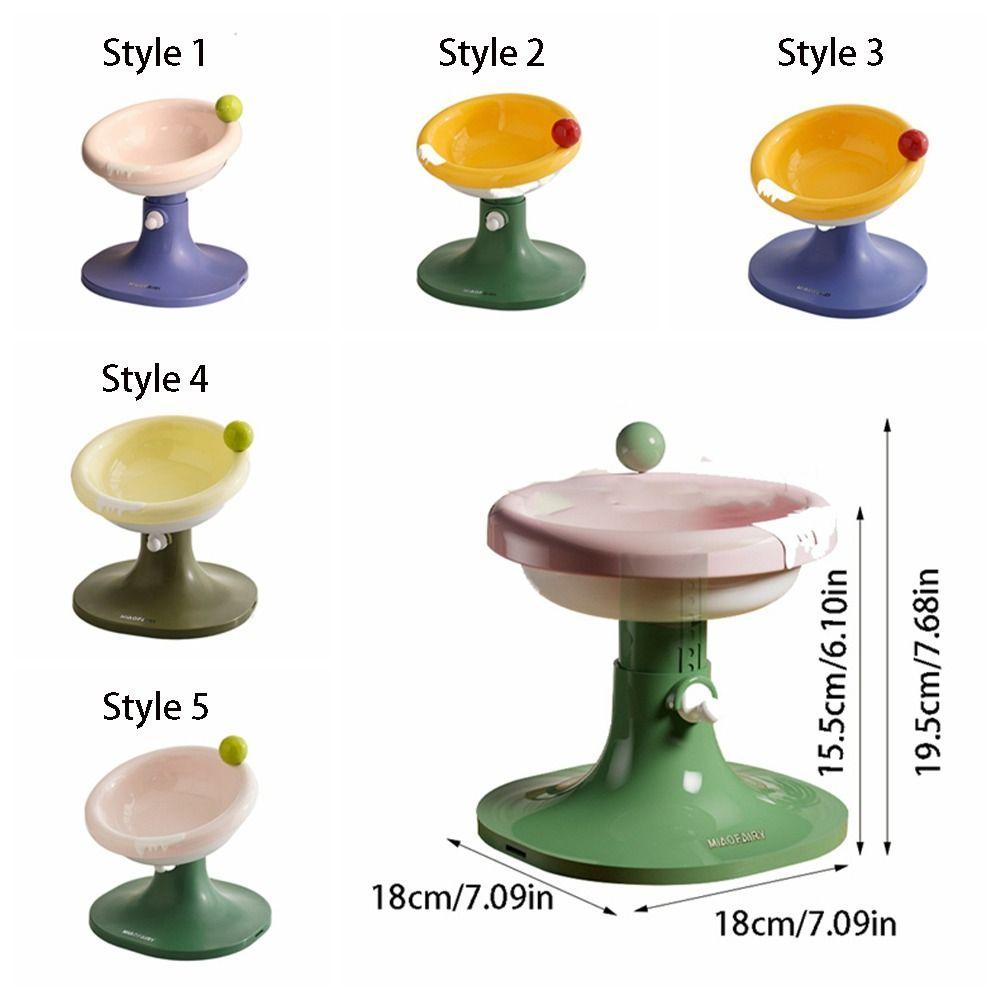 Ceramic Pet High Foot Bowl Height Adjustable Pet Drinking Feeder Multi-use Cat Bowl  Kitten Puppy