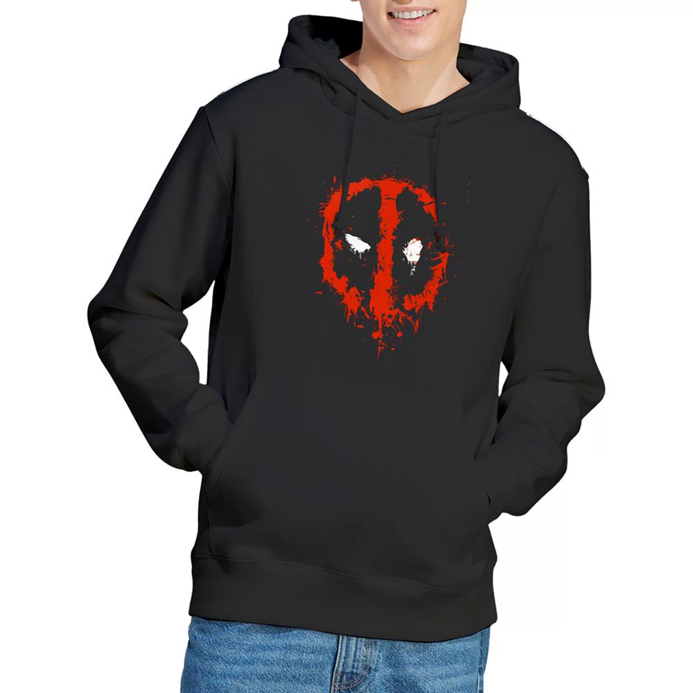 Deadpool Unisex Adult Painted Logo Hoodie