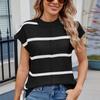 Women's Summer Round Neck Short Sleeve Knit Sweater Pullover Vest