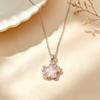 Elegant Cat Pendant Necklace: Fresh Design with Micro-Set Zircons for Women - Light Luxury & High-End Feel; Perfect Clavicle Chain Accessory.