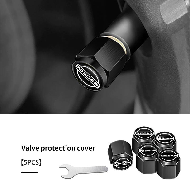 For Nissan AHA15PCS Car Tire Valve Caps Theftproof Aluminum Wheel Tyre Stem For Nissan Sentra Altima Versa Maxima Murano Note Armada Pulsar
