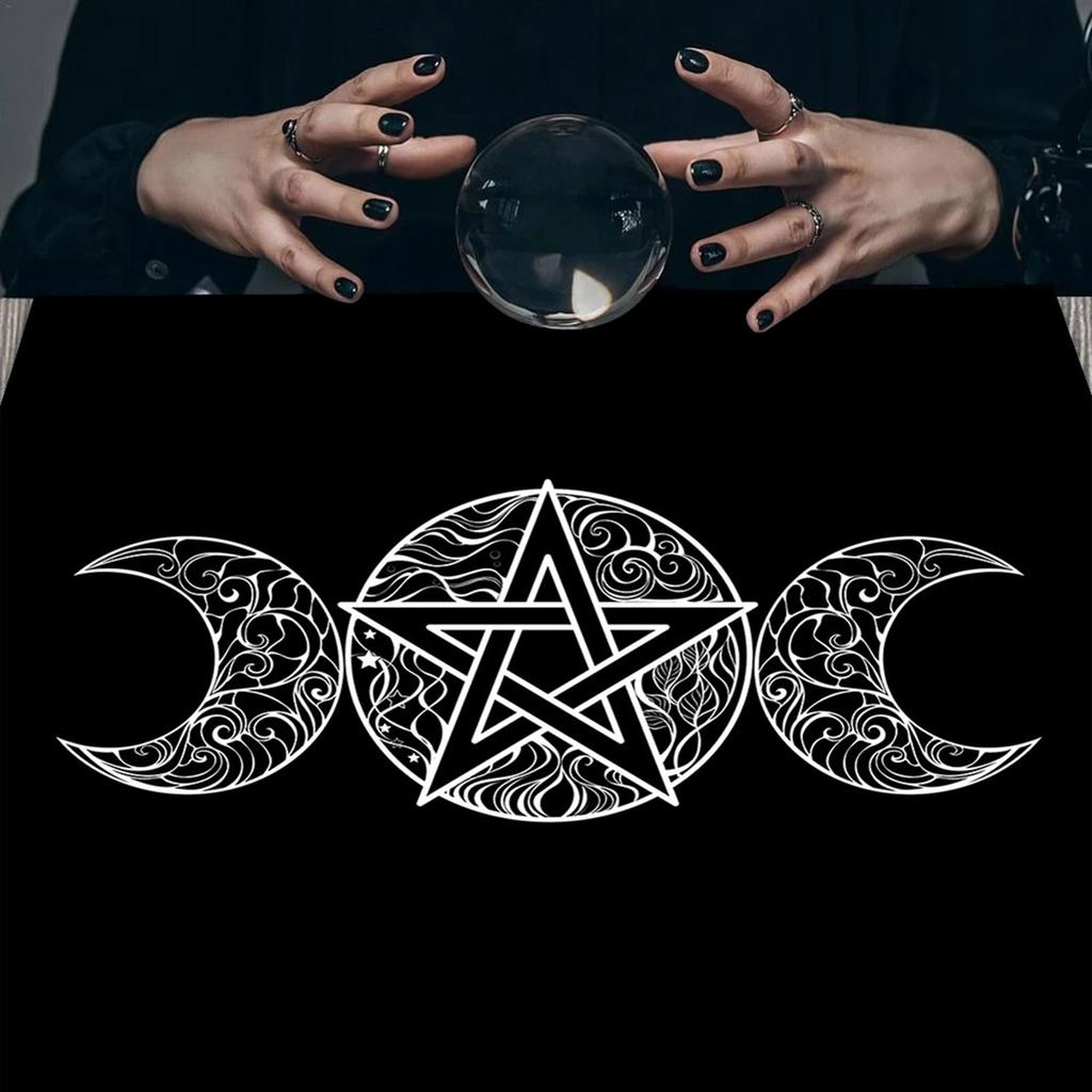 60x60cm Tarot Card Tablecloth Flannel Geometric Figure Divination Altar Cloth Board Game Oracles Card Pad Rune Support