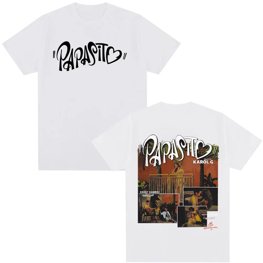 Karol G Tropicoqueta Papasito 2025 Album T-shirt Men Women Clothing Pop Music High Quality T-shirts Summer Casual Cotton T Shirt