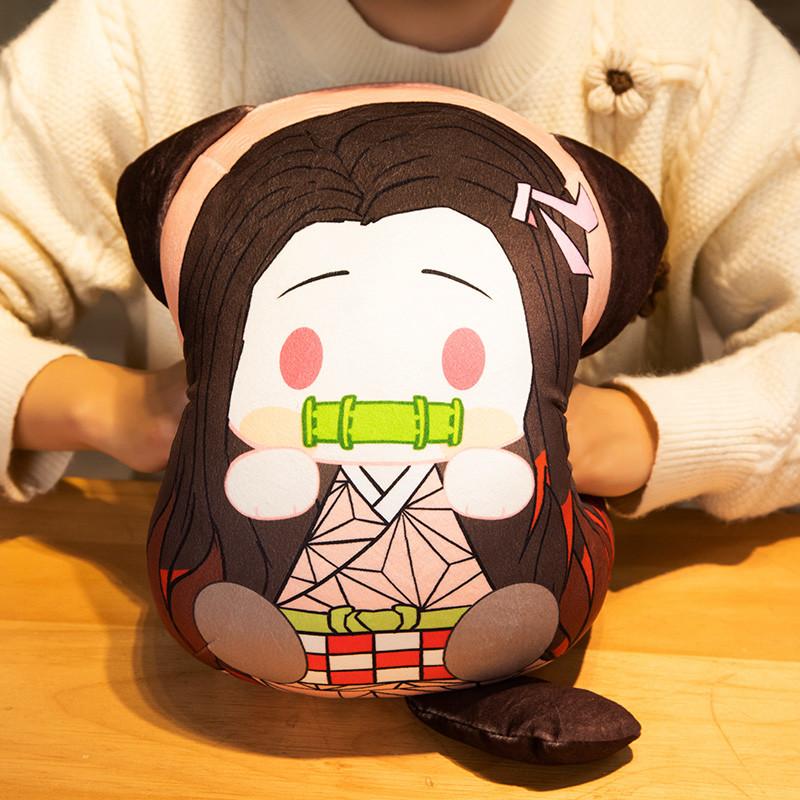 Devil's Blade Anime Plyšová hračka Roztomilá Dolsl Demon Slayer Manga panenka Kimetsu No Yaiba Tanjirou Nezuko Dětská dárková dekorace